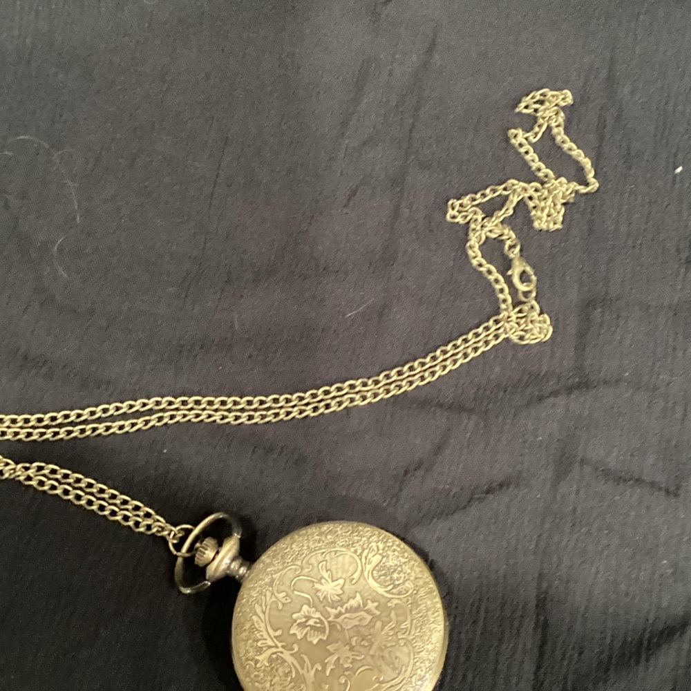 Gold Pocket Watch with Chain.  1-B - Picture 5 of 7